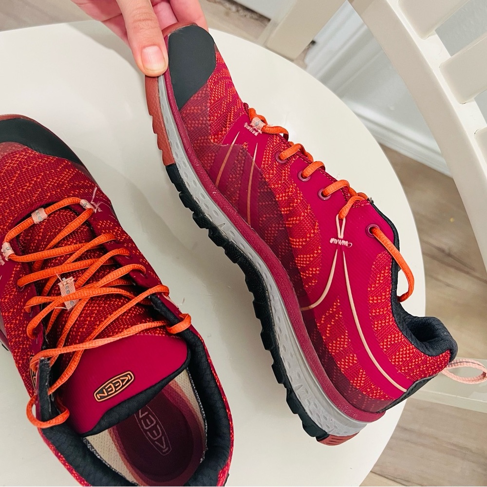 Keen Terradora Pink Orange Waterproof Low Hiking Trail Shoes Women's Sz. 10 - Picture 5 of 8